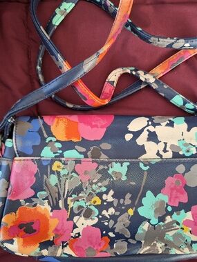 Floral Crossbody Bag in Navy Multicolor